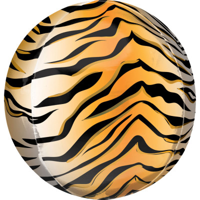 Balon sfera folie orbz print tigru 40 cm