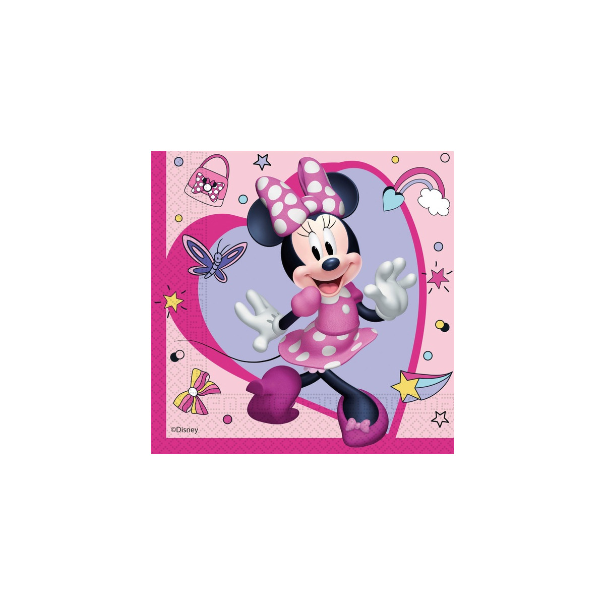 Set 20 servetele party Minnie Junior 33x33cm - Servetele Disney