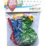 Set 15 baloane asortate inscriptionate streamers Happy Birthday