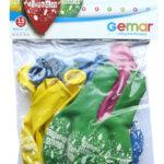 Set 15 baloane asortate inscriptionate coifuri si confetti Happy Birthday