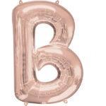 Balon folie rose-gold litera B 86 cm