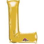 Balon folie aurie litera L 86 cm