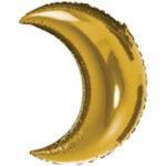 Balon folie aurie forma semiluna 44 cm