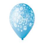Set 500 baloane bleu 30 cm inscriptionate It'a a Boy Jucarii