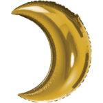 Balon folie aurie forma semiluna 74 cm