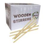 Set 500 paletine din lemn pentru cafea, 110 mm