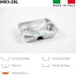 Caserola aluminiu meniu 3 compartimente 430/295/210cc, tip L