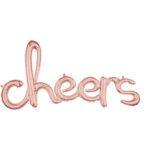 Balon folie litere Cheers roz-gold, 101 x 53 cm
