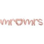 Balon litere Mr. & Mrs. roz-gold, 149 x 25 cm