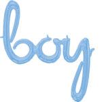 Balon folie litere Boy - pastel blue, 73 x 81 cm