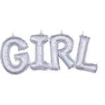 Balon folie litere holografice GIRL 55x25 cm