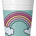 Set 8 pahare plastic Magic Party, 200 ml