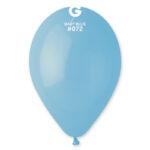 Set 100 baloane rotunde baby blue 26 cm din latex Gemar, Italia – ideale pentru botez sau baby shower