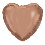 Balon folie uni inima rose-gold 46 cm