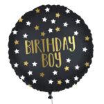 Balon folie Birthday Boy stars, 45 cm