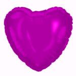 Balon folie uni inima fuchsia 46 cm