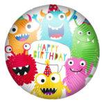 Balon folie Happy Birthday Monsters, 45 cm