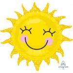 Balon folie figurina Soare zambaret 74 cm