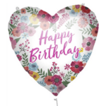 Balon folie Floral Happy Birthday 45 cm