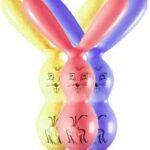 Set 10 baloane figurine latex iepurasi, 22 cm