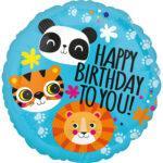 Balon folie 45 cm Tiger and Panda Birthday