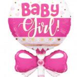 Balon figurina zornaitoare Baby Girl, 91 cm