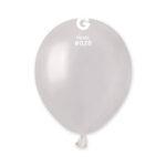 100 baloane alb-perlat metalizate 13 cm