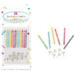 Set 20 lumanari color cu 10 suporti