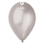 100 baloane argintiu metalizate 26 cm