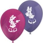 Set 8 baloane party Minnie 28cm