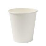 Set 50 pahare biodegradabile din carton alb 200ml – eco și compostabile