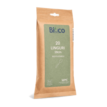 Bioco 20 linguri din fibra lemn, 18 cm
