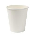 10 pahare albe din carton, biodegradabile si compostabile, 240cc