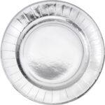 Set 8 farfurii argintii Craciun 23 cm