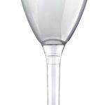 Set 6 pahare vin cu picior transparent, 180cc