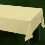 Fata de masa gofrata, ivory, din hartie, 1.2 x 7 m