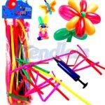 PROMO! - Set 30 baloane modelaj asortate, mini pompa inclusa