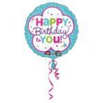 Balon folie floare 45 cm Happy Birthday to You