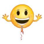 Balon folie figurina Happy Smiley, 99x58cm.