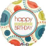 Balon folie 45 cm Happy Birthday Circle Fun