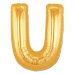Balon folie figurina litera U aurie