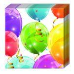 Set 20 servetele party Sparkling balloons 33x33cm