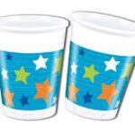 Set 8 pahare plastic Happy Birthday Boy