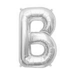 Mini balon folie litera B argintie 35 cm
