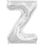 Mini balon folie litera Z argintie 35 cm