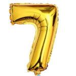 Mini balon auriu folie cifra 7 35 cm