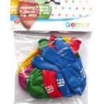 Set 15 baloane asortate inscriptionate Happy Birthday