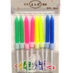 Set 8 lumanari party color