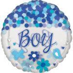 Balon folie jumbo Baby Boy confetti 71 cm