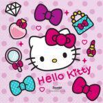 Set 20 servetele party Hello Kitty Fashion, 33x33cm